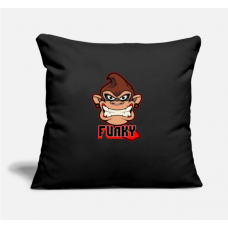 Funky Monkey Black Pillow